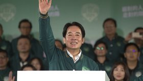 Prezidentské volby na Tchaj-wanu vyhrál současný viceprezident William Laj (13. 1. 2024)