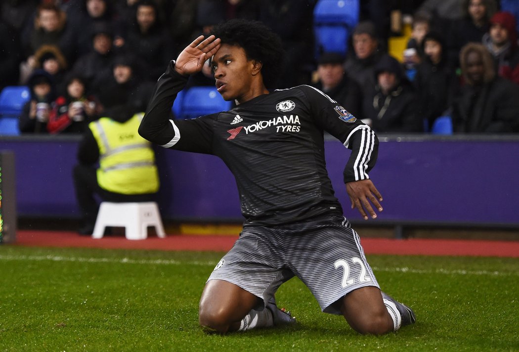 Záložník Chelsea Willian dal na půdě Crystal Palace výstavní gól