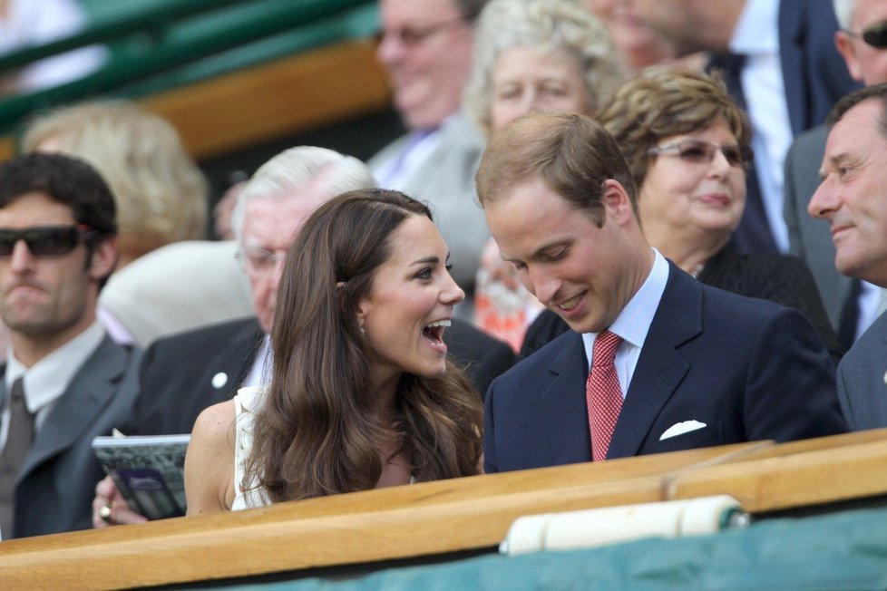 Kate a William v roce 2011 na Wimbledonu