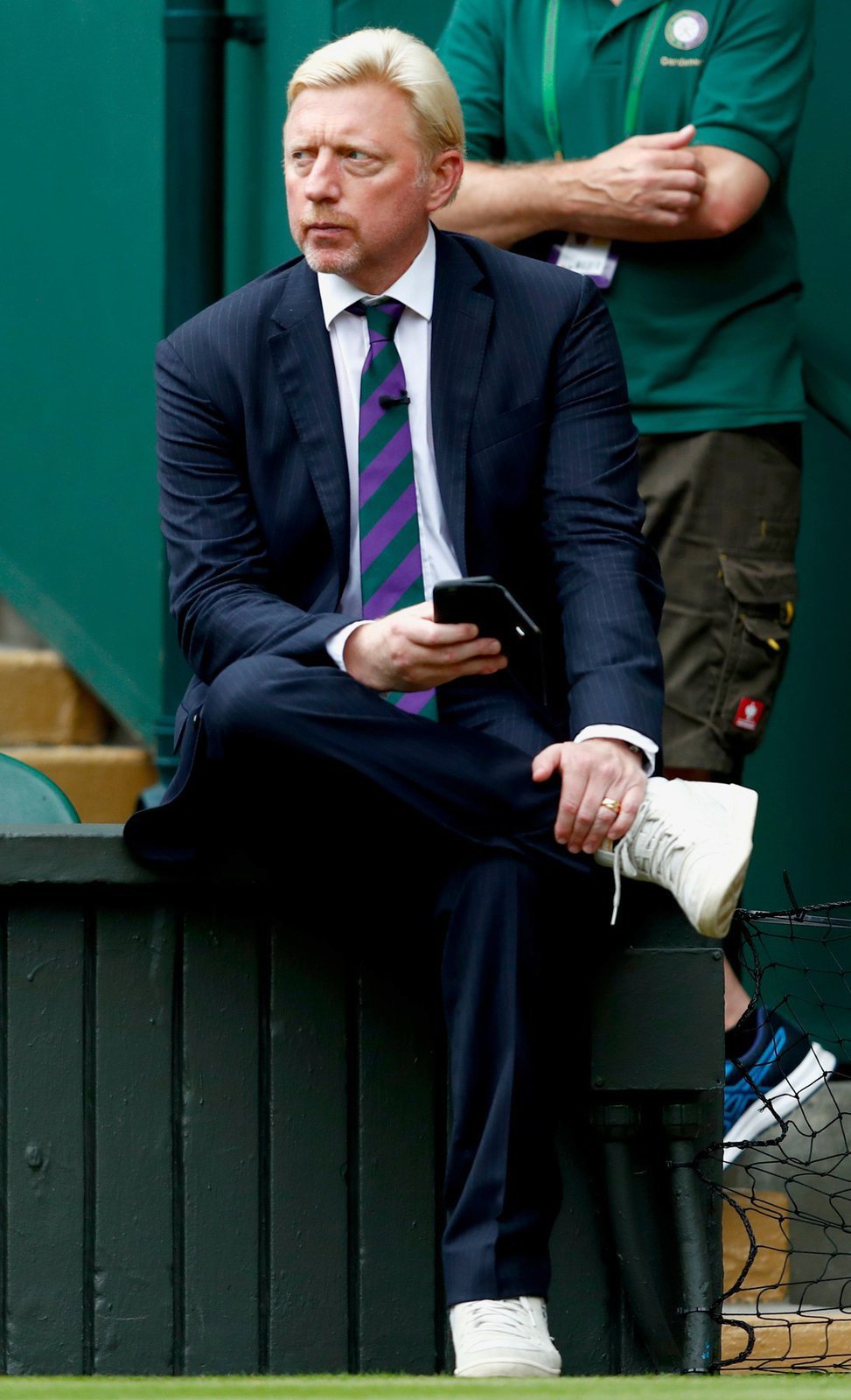 Boris Becker působil ve Wimbledonu jako TV komentátor