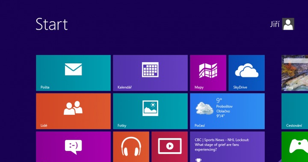 Dotykové prostředí Windows 8