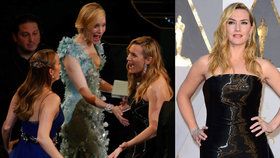 Je Kate Winslet zase těhotná? Na Oscarech jí totiž kamarádka Cate Blanchett sahala na břicho.