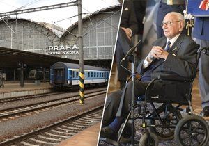 Pražské hlavní nádraží a dnes již zesnulý sir Nicholas Winton