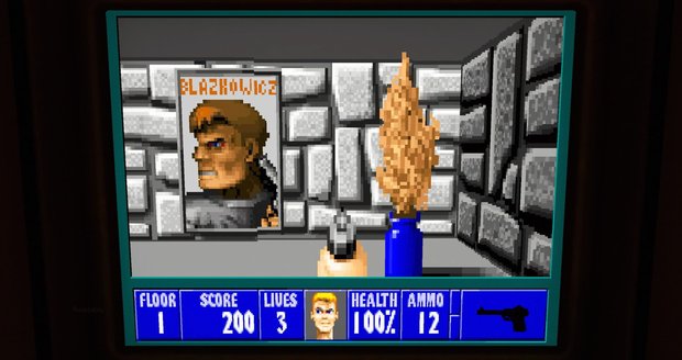 Wolfstone 3D je variací na Wolfenstein 3D pro nacisty.