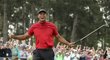 Čirá radost v podání Tigera Woodse...