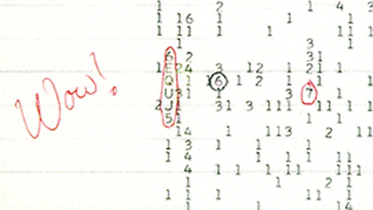 1977 • Signál WOW! Rádiový teleskop zachytil výrazný 72 sekund dlouhý signál ze souhvězdí Střelce. Už se nikdy nezopakoval