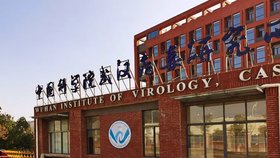 Wuchanský institut virologie, hlavní vchod.