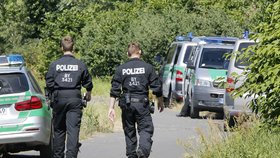 Policisté na místě činu v německém Würzburgu