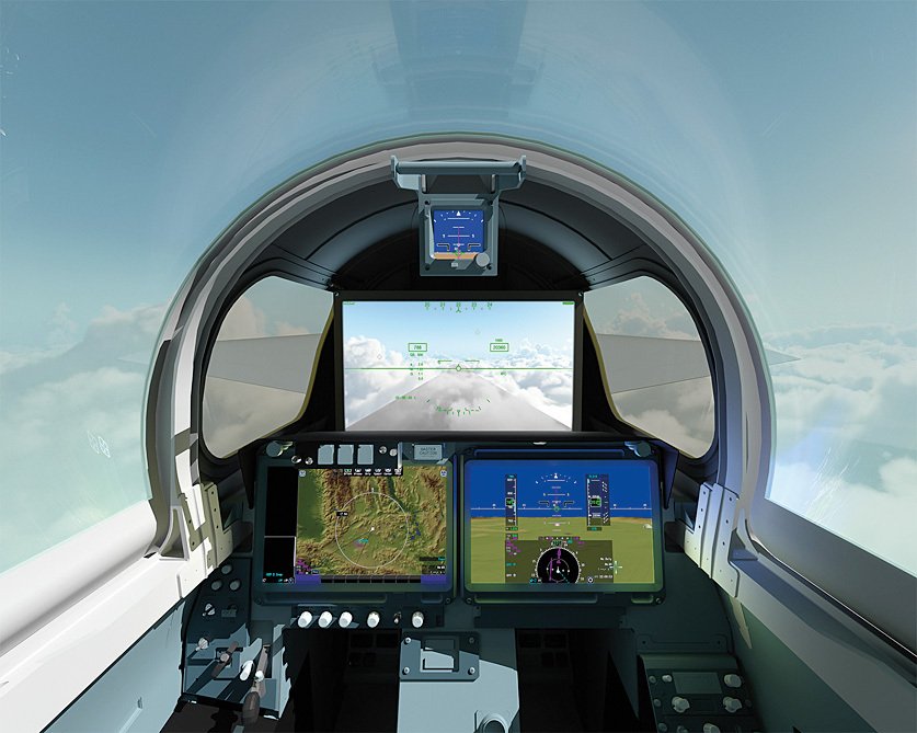 Návrh kokpitu letounu X-59 QueSST počítá s výhledem skrz obrazovku