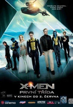 9. X-Men: První třída - 1 103 diváků/146 817 Kč (víkend), 47 485 diváků/6 093 916 Kč (od premiéry)