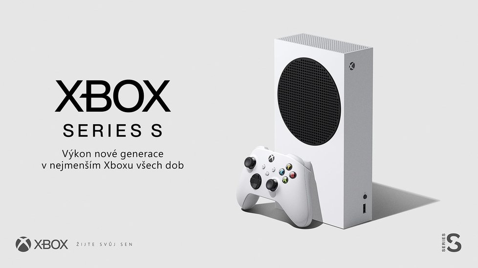 Xbox Series S je dosud nejmenší konzolí od Microsoftu.