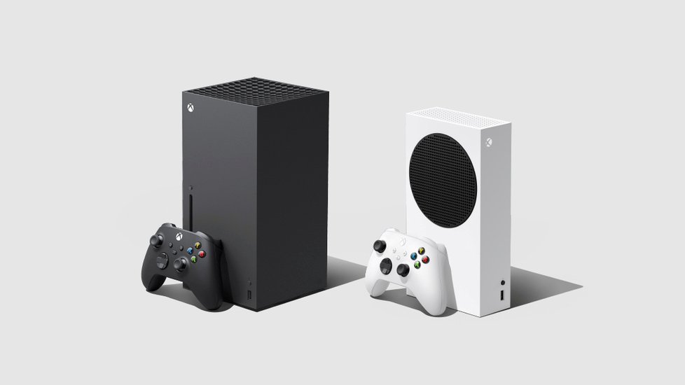 Konzole Xbox Series X a Xbox Series S.