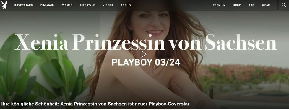 Xenia, princezna Saská, se svlékla pro Playboy (vydání 03/2024).
