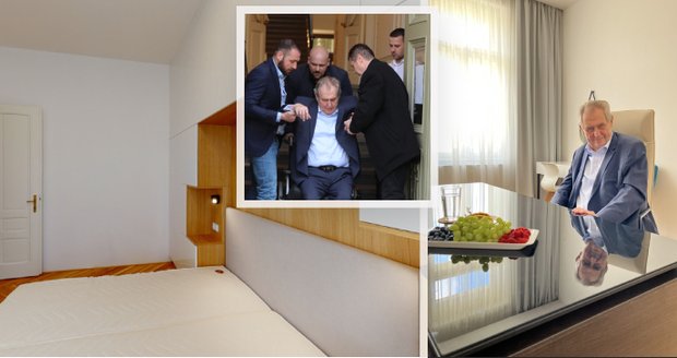Zemanova nová kancelář: Exprezident úřaduje z bývalé ložnice s úzkým záchodem a bez výtahu