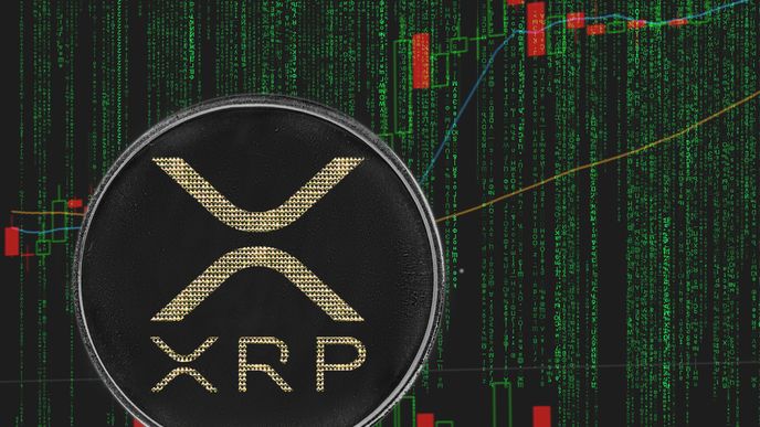 Logo virtuální měny XRP, jejíž tvůrci se snaží spolupracovat s bankami na zefektivnění jejich služeb.