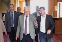 Klaus se čílil: „Macinka mě zlobí!“ Na oslavě se Zemanem, Babišem i Turkem