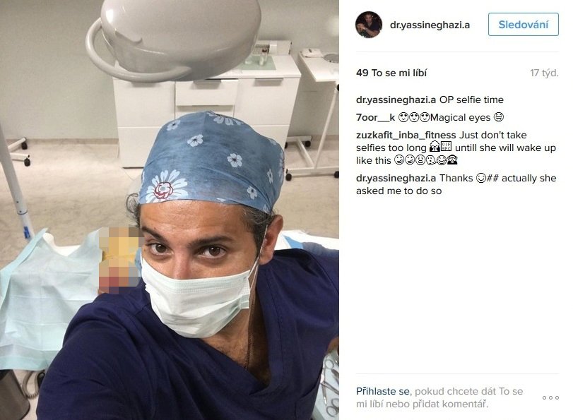 Selfie z operačního sálu