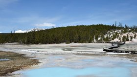 Yellowstonský národní park, oblast poblíž Norrisova gejzíru