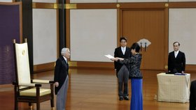 Japonská ministryně Yoko Obuchi při svém jmenování