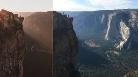 Vyhlídka Taft Point v Yosemitském národním parku