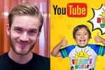 Nejvýdělečnější hvězdou YouTube je osmiletý chlapec, drží se i PewDiePie.