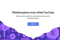 YouTube má novou podobu! Můžete si vyzkoušet i tmavý motiv