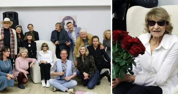 Kolegové překvapili Yvettu Simonovou tajnou oslavou 97. narozenin