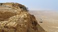 Masada, starověká pevnost na útesu nad Mrtvým mořem