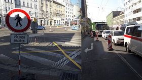 Zábrdovická ulice v Brně je pro veškerý provoz uzavřená. Oprava mostu potrvá více než rok.