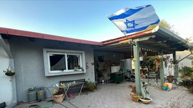Jeden z domů z kibucu Kfar Aza, na nějž 7. října 2023 zaútočilo komando teroristů z Hamásu