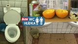 Děsivé WC v Sapě: Karton jako sušák rukou, pohyblivé prkénko a vydlabané ovoce