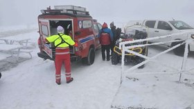 Německá turistka vyrazila na Sněžku v kraťasech.