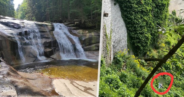 Turistka spadla do Mumlavských vodopádů: Druhá i s přítelem uvízla na skále pod Karlštejnem!