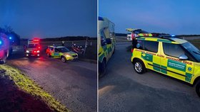 Motorkář havaroval na Českobudějovicku, naštěstí jel kolem záchranář Michal vracející se ze směny.