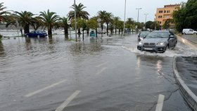 Ulice Zadaru jsou plné vody.