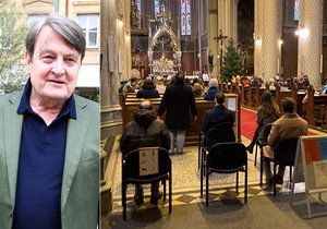 Tajná mše v kostele za zesnulého hitmakera: Se Štaidlem se loučilo na 80 přátel