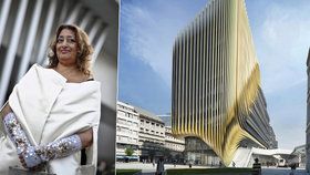 Architektka Zaha Hadid si svůj talent vzala do nebe: Stopu zanechala i v Praze