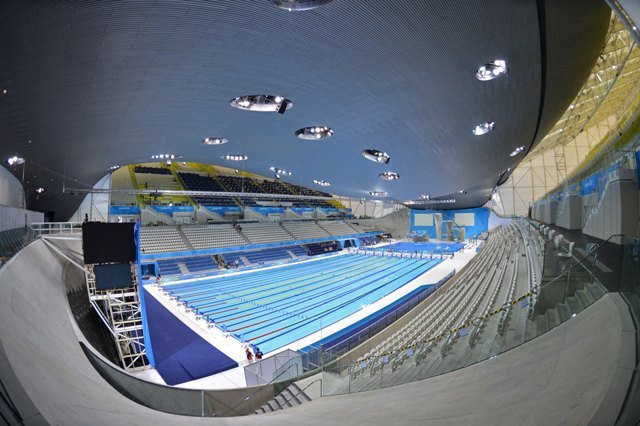 Práce světové architekty - plavecký stadion pro olympijské hry v Londýně