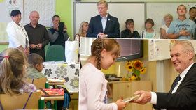 Politici zahájili školní rok. Prezident Zeman na Stochově, vicepremiér Bělobrádek doma v Náchodě