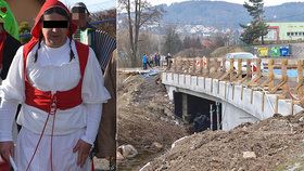 Masopust v Zaječově skončil tragédií. Jednoho z účastníků našli mrtvého pod rekonstruovaným mostem.