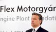 Základní kámen motorárny Flex Engine Plant v továrně Opel poklepal maďarský premiérViktor Orbán.