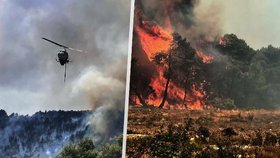 Mohutný požár na řeckém ostrově Zakynthos (12.8.2025)