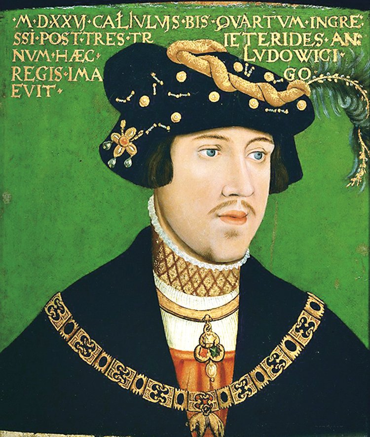Ludvík Jagellonský (vládl 1509–1526) byl posledním českým králem této dynastie