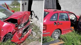 Tragická nehoda na Přerovsku: Řidič osobního auta nepřežil náraz do domu