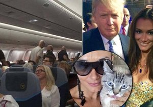 Modelka, kterou vyvedli kvůli kočce z letadla, je velkou obdivovatelkou Donalda Trumpa. Ten by ji nejspíš nechal vyhostit už dávno.