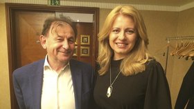 Michael Žantovský a Zuzana Čaputová (9. 4. 2019)