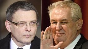 Ministr zahraničí Lubomír Zaorálek a prezident Miloš Zeman