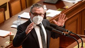 Ministr kultury Lubomír Zaorálek se ve Sněmovně kvůli debatě o prodloužení nouzového stavu opět rozohnil (26. 2. 2021).