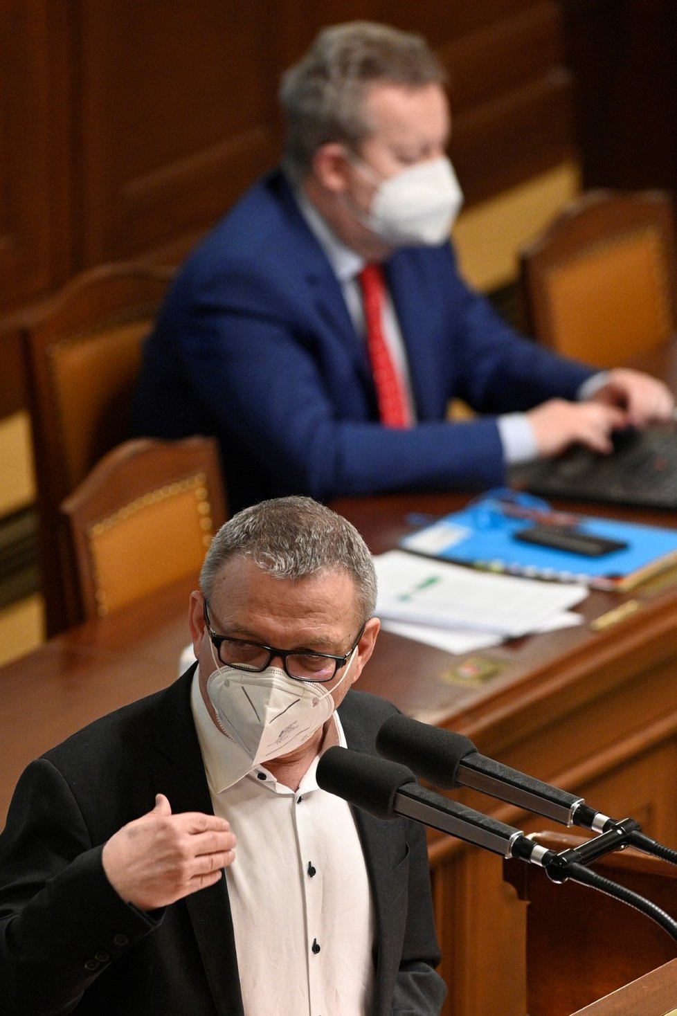 Lubomír Zaorálek měl ve Sněmovně při diskusi o explozích ve Vrběticích další plamenný projev (20. 4. 2021).