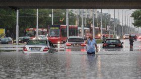 Záplavy a déšť v Bratislavě (7.6. 2018)
